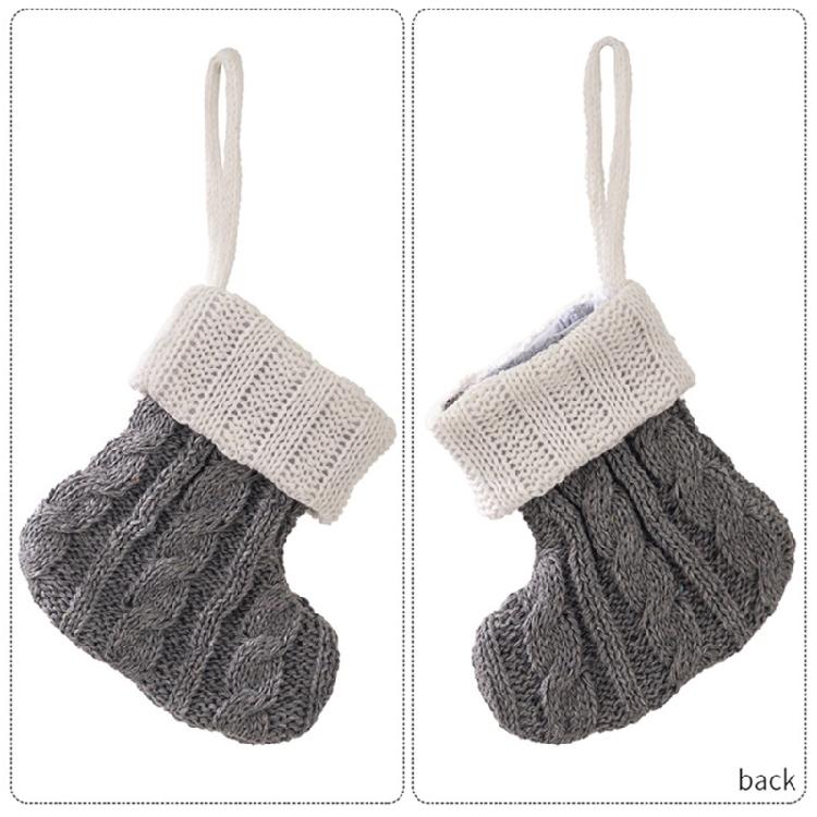 10Pcs Knitted Christmas Stocking Creative Colorful Socks Ornament Stylish Holiday Decoration for Wall or Tree Display