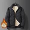 Men's Thickened Lambskin Winter Coat - Windproof, Warm, Loose-Fit, Stand Collar Cotton Jacket