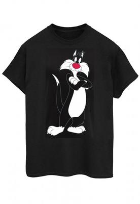 Camiseta feminina/senhora Sylvester Crossed Arms Cotton Boyfriend