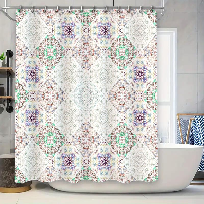 

Beautiful Geometric Shower Curtain With Boho-Inspired Pattern Ideal For Bathroom Decor! W60H190(CM)-1 Pcs