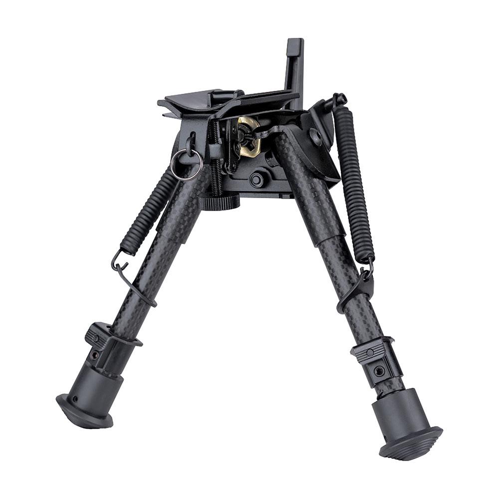 6-9 tommers karbonfiber svingbar benkstøtte Skyting Bipod Taktisk jaktrifle Bipod