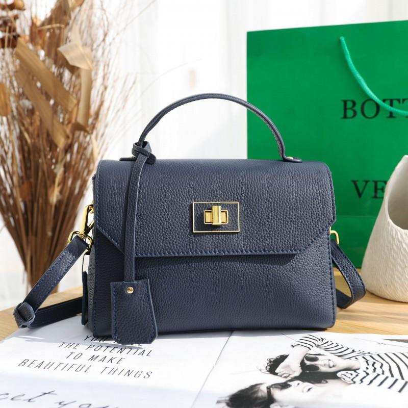 Light Luxury Leather Handbag Women Fashionable Large-capacity Small Square Bag Soft Top Layer Cowhide Multi-compartment Single-shoulder Cross-body