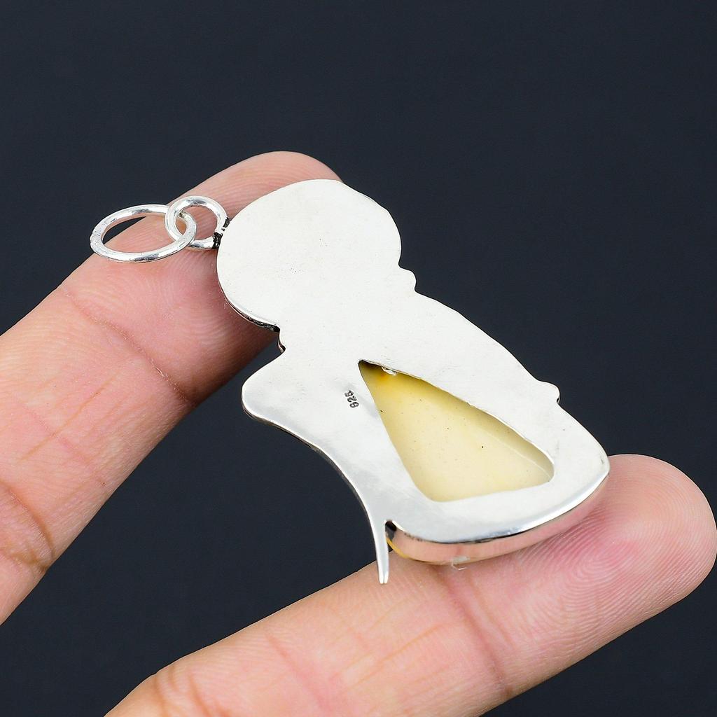 Gift For Women Jewelry Pendant 925 Sterling Silver Natural Mookaite Gemstone