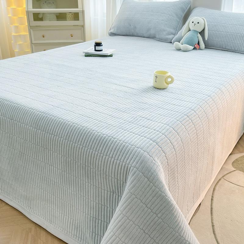 Thickened Milk Velvet Bed Cover for Autumn and Winter, Warm Cotton Bed Sheet with Velvet Mattress, Tatami Bedding