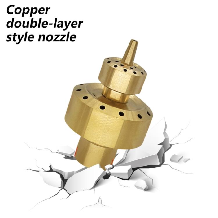 Messing Wasserfontäne Sprinklerkopf 2-stufige Sprühdüse Ersatz für Außenbrunnen Landschaft Stabile Konstruktion