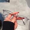 Anti-Blue Light Glasses Men Fashion Rectangle Semi Rimless Eyewear For Women Office Computer Goggle