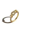 Horseshoe Buckle Shape Open Ring Women's, Stylish Classic Vintage Diamond Ring Adjustable Jewelry Gift