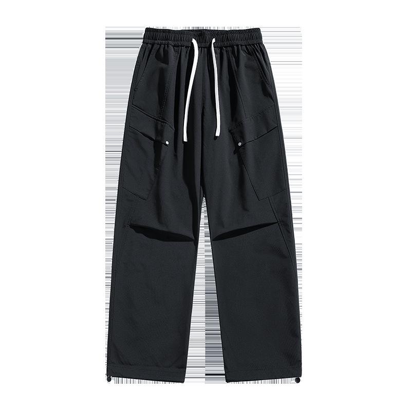 2024 Men's Trendy American Loose Straight-Leg Wide-Leg Casual Work and Sports Pants for Spring and Autumn