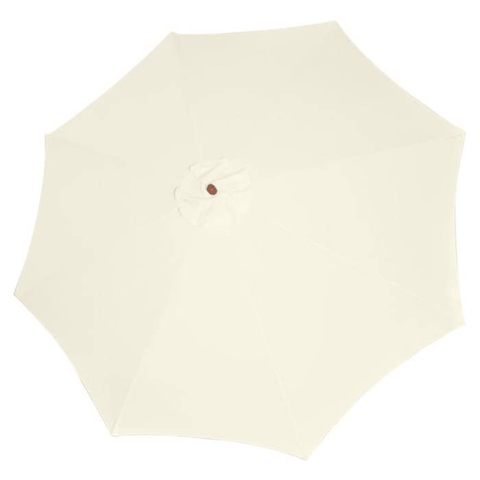 VidaXL Parasol Sand White Sunshade Garden Terrace Beach Umbrella Balcony 40437
