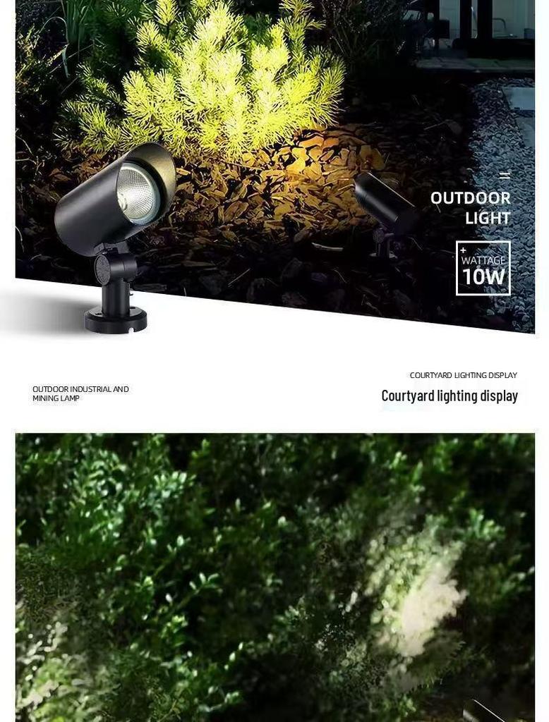 LED Waterproof Outdoor Spotlight: Seven-Color Tree Projection Lawn Light for Villa Landscapes