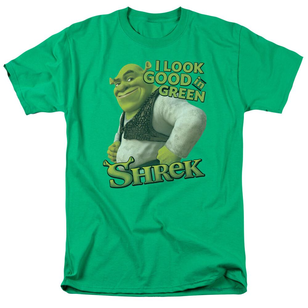 Shrek Looking Good T Shirt Licensed Cartoon Comedy Movie Retro Tee Kelly Green XXXXL