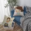 YYoshitomo Nara Art Lovely melancholy Pillow Sofa Decorative Home Doublesided Printing Short Plush Cute Cushion Cover