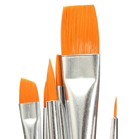 6x Professional Painting Brushes Set Acrylic Oil Watercolor Artist Paint Brush