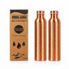 Nirmal Ganga Hammered Copper Bottle 1L (Pack of 2) | Pure Copper Water Bottle | Handcrafted Leakproof Design