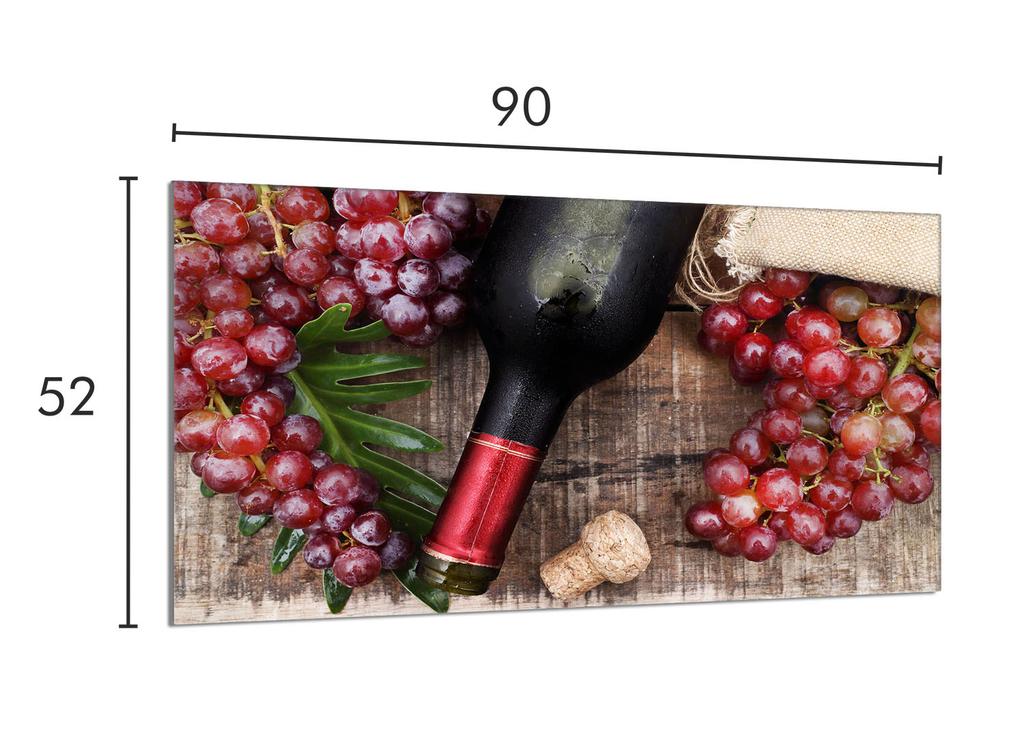 Szklana płyta ochronna na kuchenkę 90x52 Wino