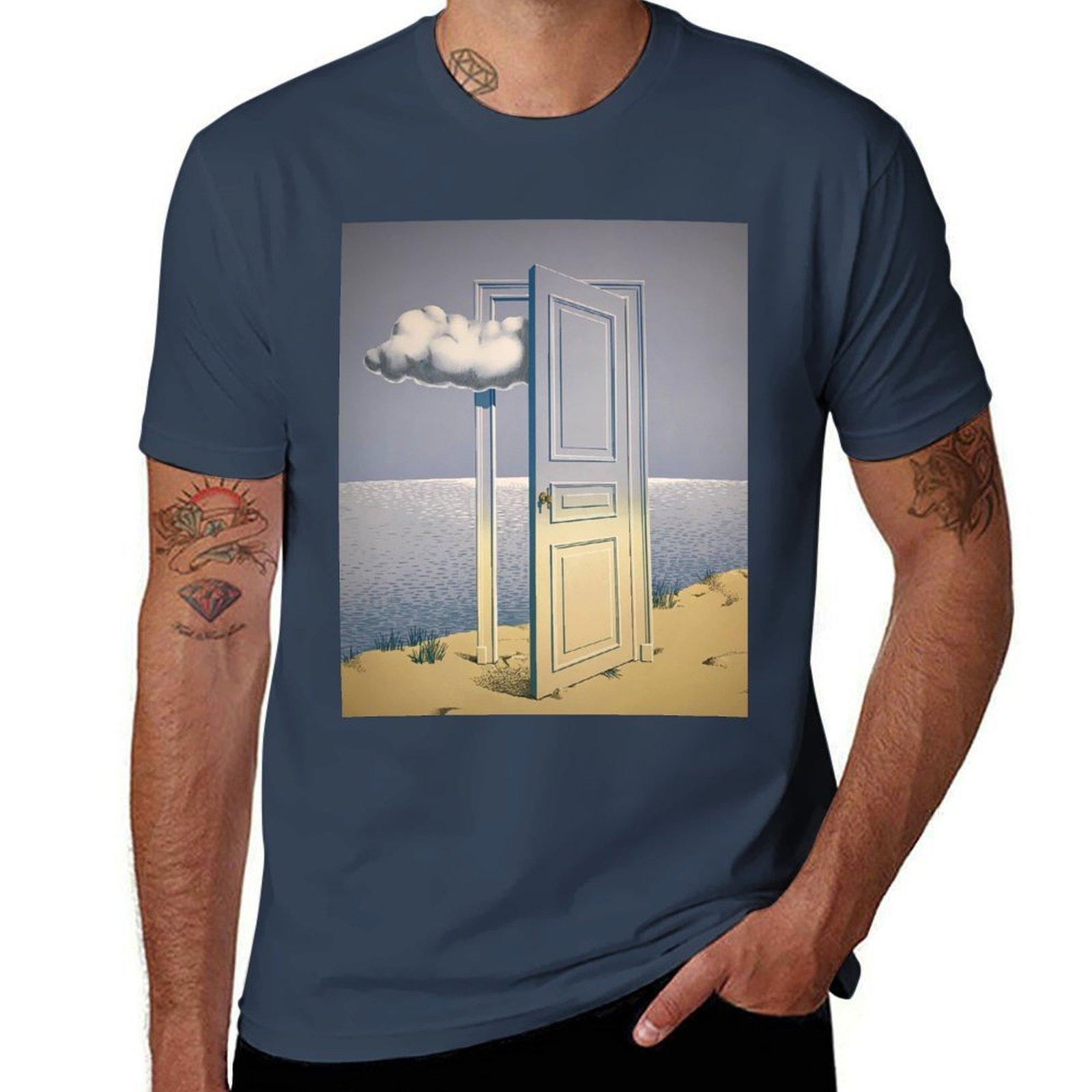 Ren Magritte Art Exhibition Poster Vintage Art Abstract Poster TShirt Plus Size Solid Color TShirt S