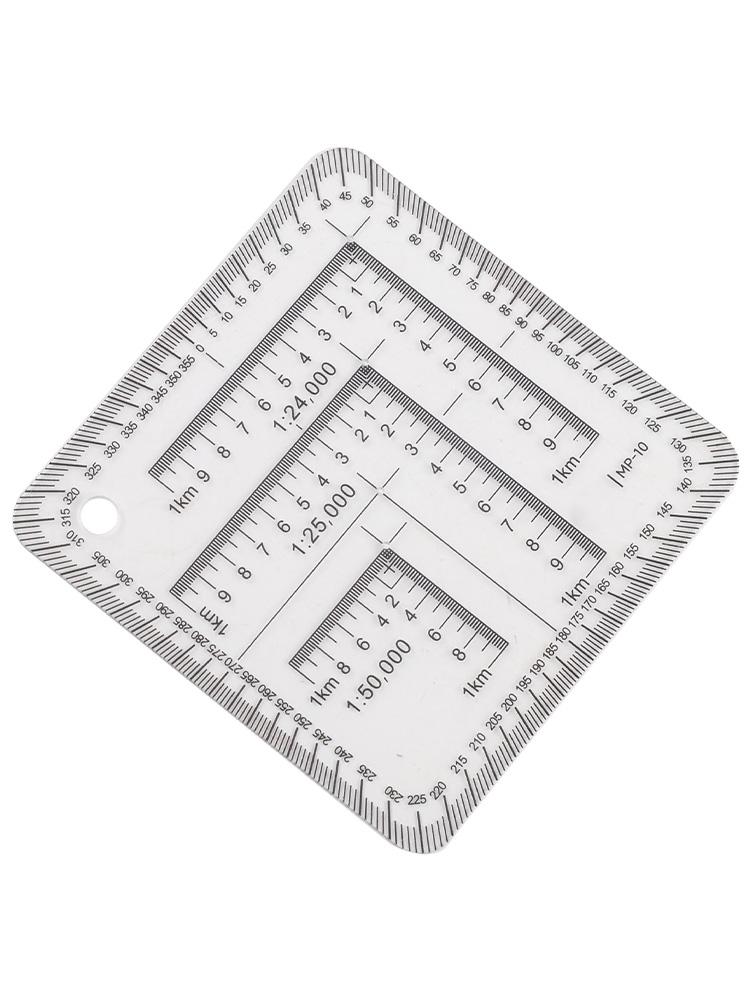7cm Map Scale Protractor for Accurate For Construction Measurements Lightweight Acrylic Ruler for Geography Learning Tasks