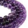 1 Strang/Los 6 8 10 12 mm Natürlicher Traum Lila Amethyst Kristallstein Runde Perlen Lose Abstandshalterperlen zur Schmuckherstellung Armband
