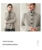 Cashmere High Neck Loose Knit Cardigan with Pockets - Women's Autumn/Winter Fashion Outerwear