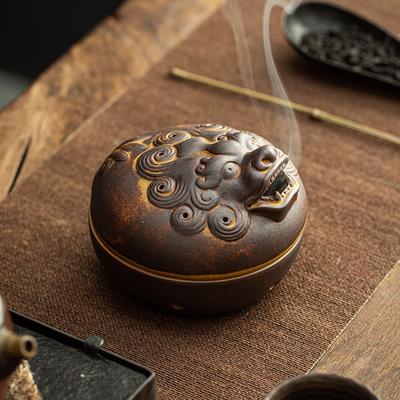 Ceramic Incense Burner Pixiu Coil Incense Burner Indoor Air Purification Aromatherapy Burner Ornament
