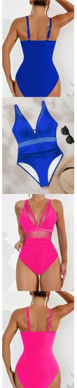 2025 European & American Backless Mesh Bikini Swimsuit