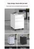 Under-Desk Metal Filing Cabinet with Lock, Mobile Office Storage Cabinet, Small Drawer Cabinet