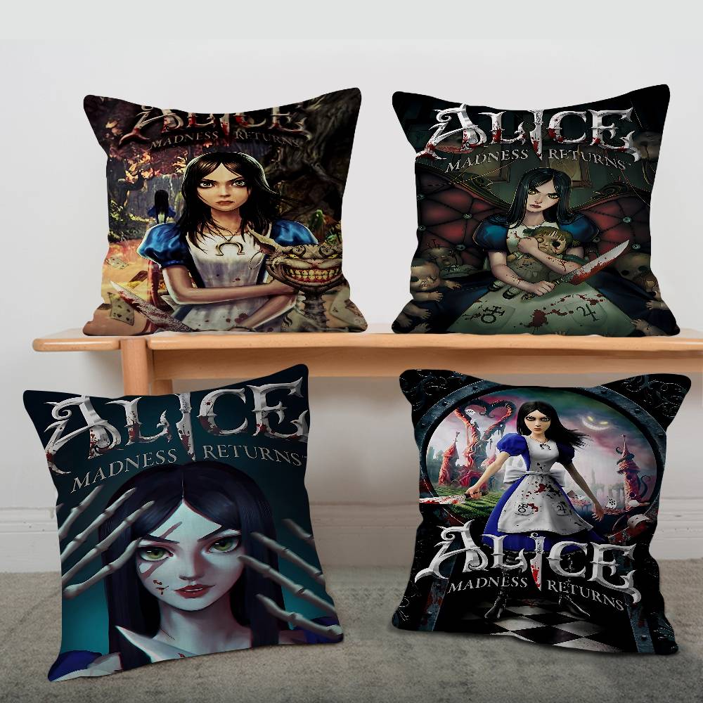 A-Alice M-Madness R-Returns Cushion Cover Inches Farmhouse Decor Home Throw Pillow Covers For Couch Decorations