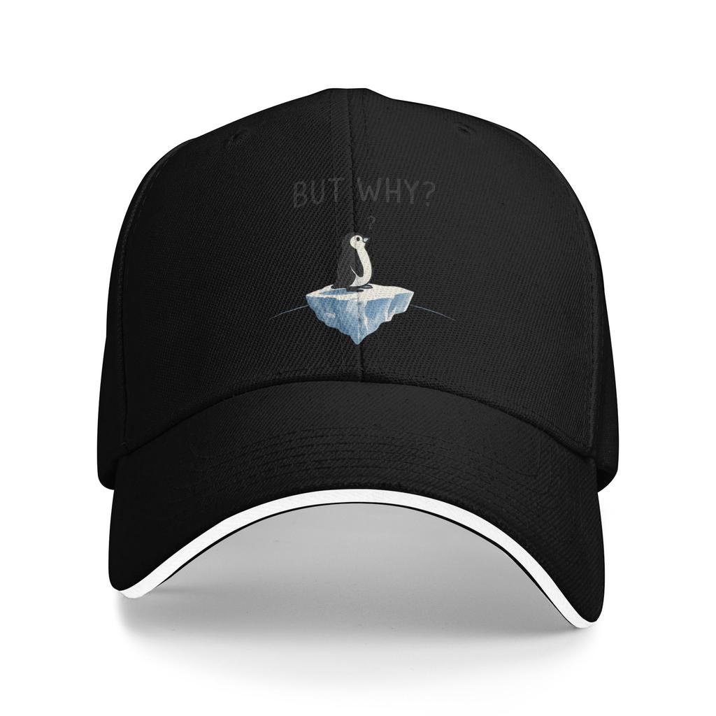 Nihilist Penguin But Why Cute Baseball Cap  Outdoor Gym Adjustable Trucker Hat Couple Women Streetwear Custom DIY Snapback Cap