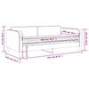 Daybed with Mattress Cream 100x200 Cm Fabric