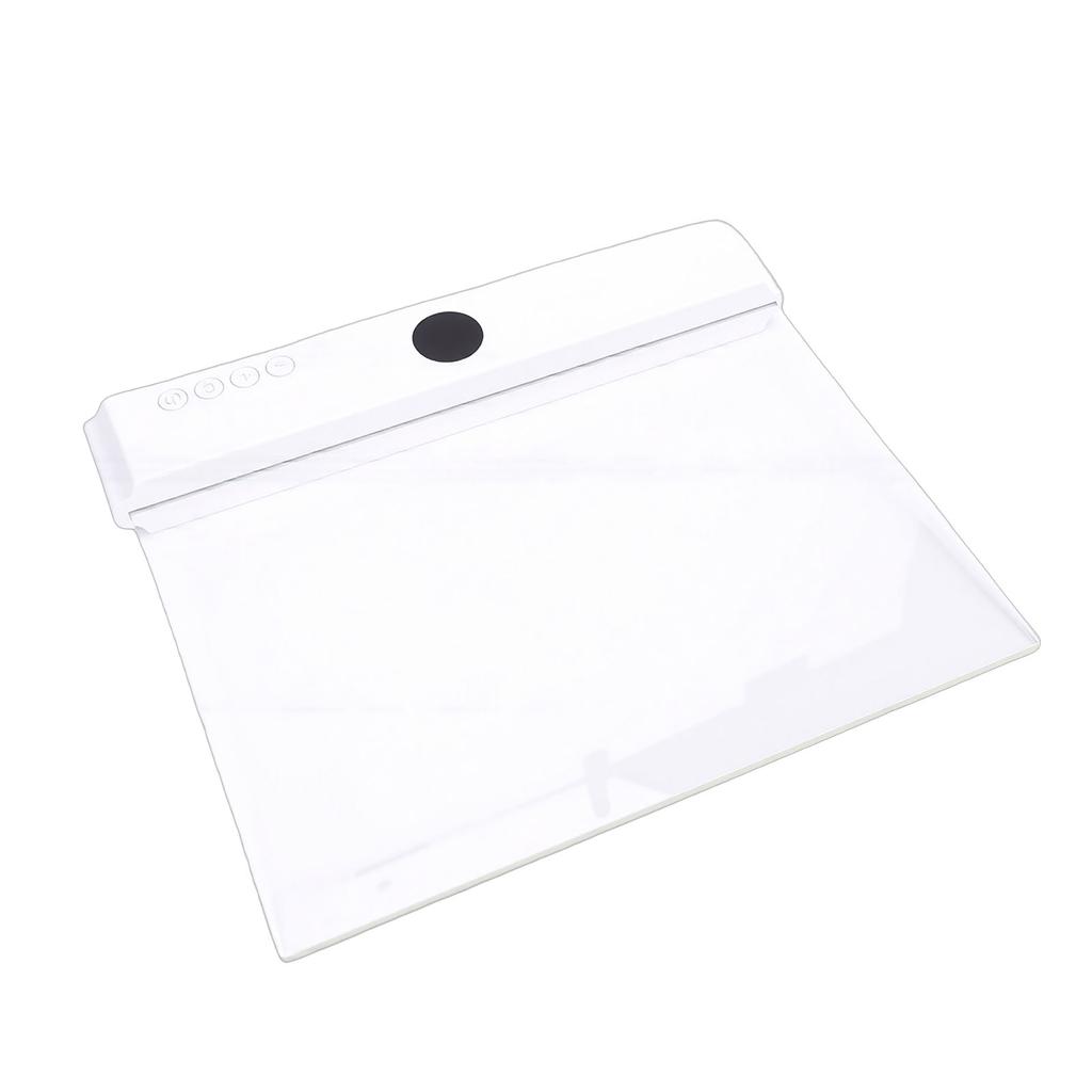 Luz de Leitura Plana LED 3W 3 Temperaturas de Cor Dimerizável Contínuo Painel Transparente Luminária de Placa com Temporizador para Leitura Noturna