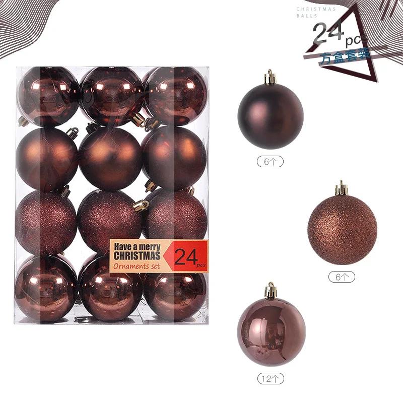 Pendant Set Shiny Xmas Decoration Christmas Ornament Glossy Decoration Set For Christmas Tree Gift-giving Celebration