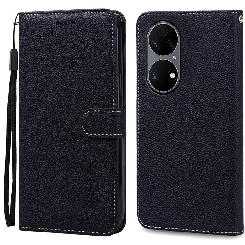 P50 P 50 Pro Case For Huawei P50 Case Leather Wallet Flip Case For Huawei P50 Pro Cover Soft Silicone Coque Fundas Shell