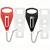 Battery-Free Portable Door Lock Double Hole Security Door Lock Universal Lock  Hotel Security