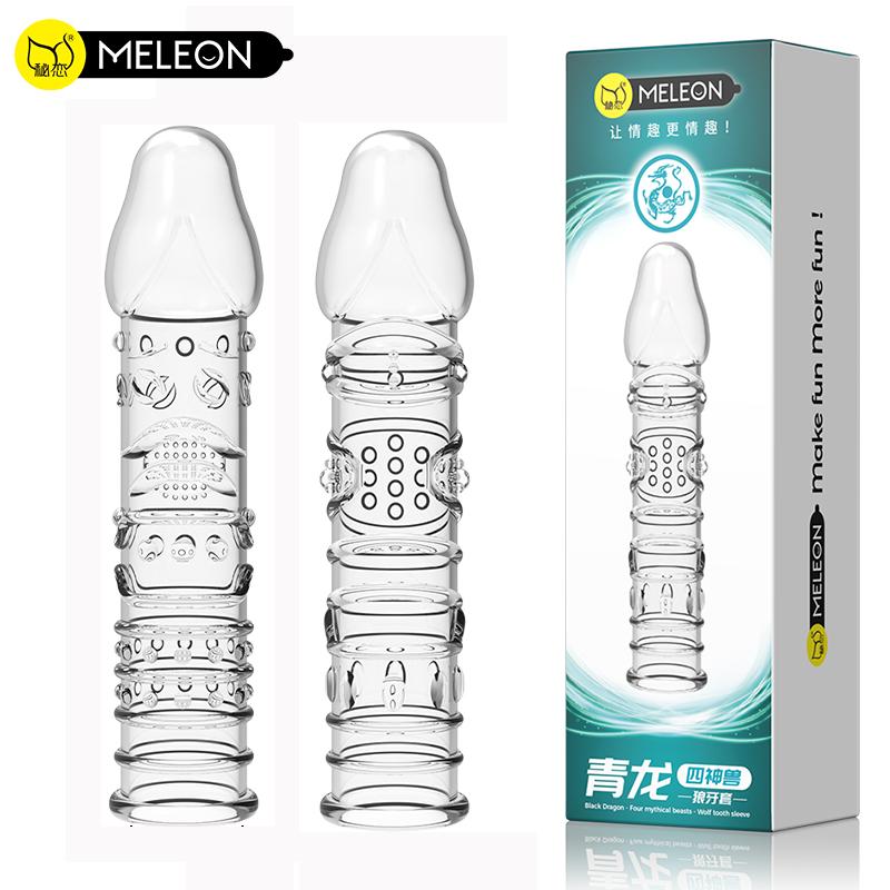 MELEON Penis Extension Sleeves Sex Toys For Men Delay Ejaculation Reusable