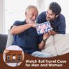 Watch Roll Travel Case 2/3 Slot PU Watch Storage and Organizer Secure Storage Waterproof Portable Watch Box for Men