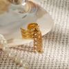 Yori High Quality Stainless Steel Metal Tassel Handmade Ring 18K PVD Plated Exclusive Design Fashion Jewelry Accessories