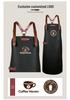 Waterproof PU Leather Hanging Neck Apron - Oil-Proof BBQ & Barista Style