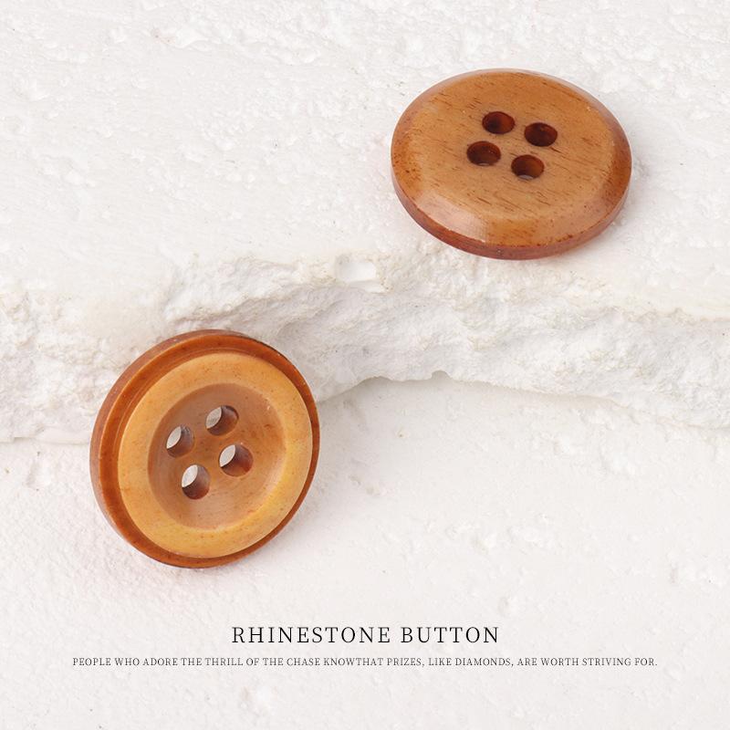 5pcs Dyed And Made Old Beef Bone Button Coat Trench Coat Suit Buttons Chinese Jacket Sweater Cardigan Button Accessories