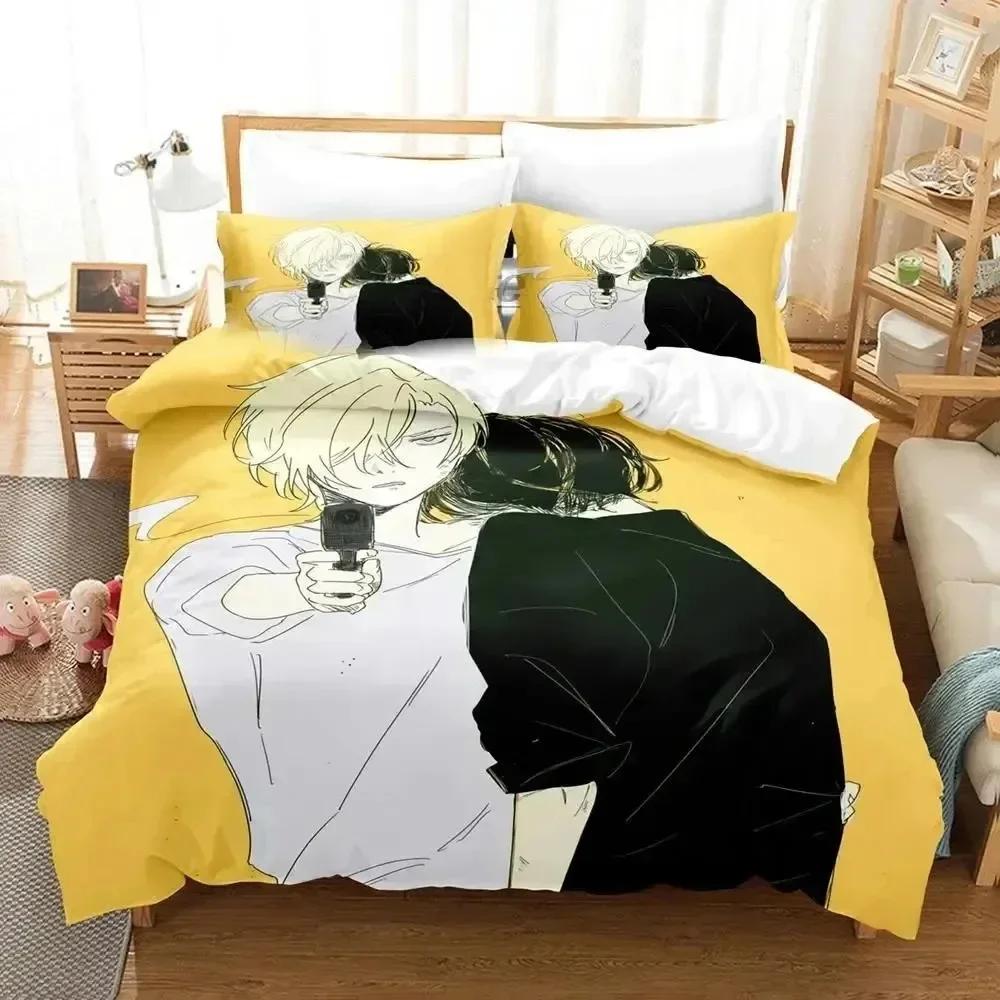 Luxury New 3D Print Anime Banana Fish Bedding Set Duvet Cover Bed Set Quilt Cover Pillowcase Queen Size Boys Adult Bedding Set