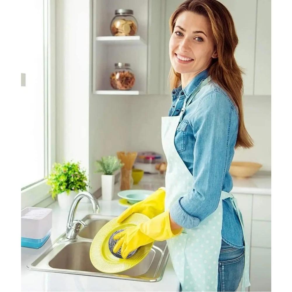 6 ks Drátěnky - Flexibilní drátěnky na čištění nádobí, hrnců, pánví, grilů a dřezů  kartáč na nádobí čisticí kartáč