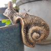 Vintage Climbing Snail Flower Pot Resins Ornaments Mini Snail Figurine Collection Decoration Home Garden Courtyard Art Ornaments