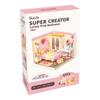 ROBOTIME Rolife 3D Puzzle Super Creator Lovely Pink Bedroom DIY Miniature House (DW016) | 1:24 Scale