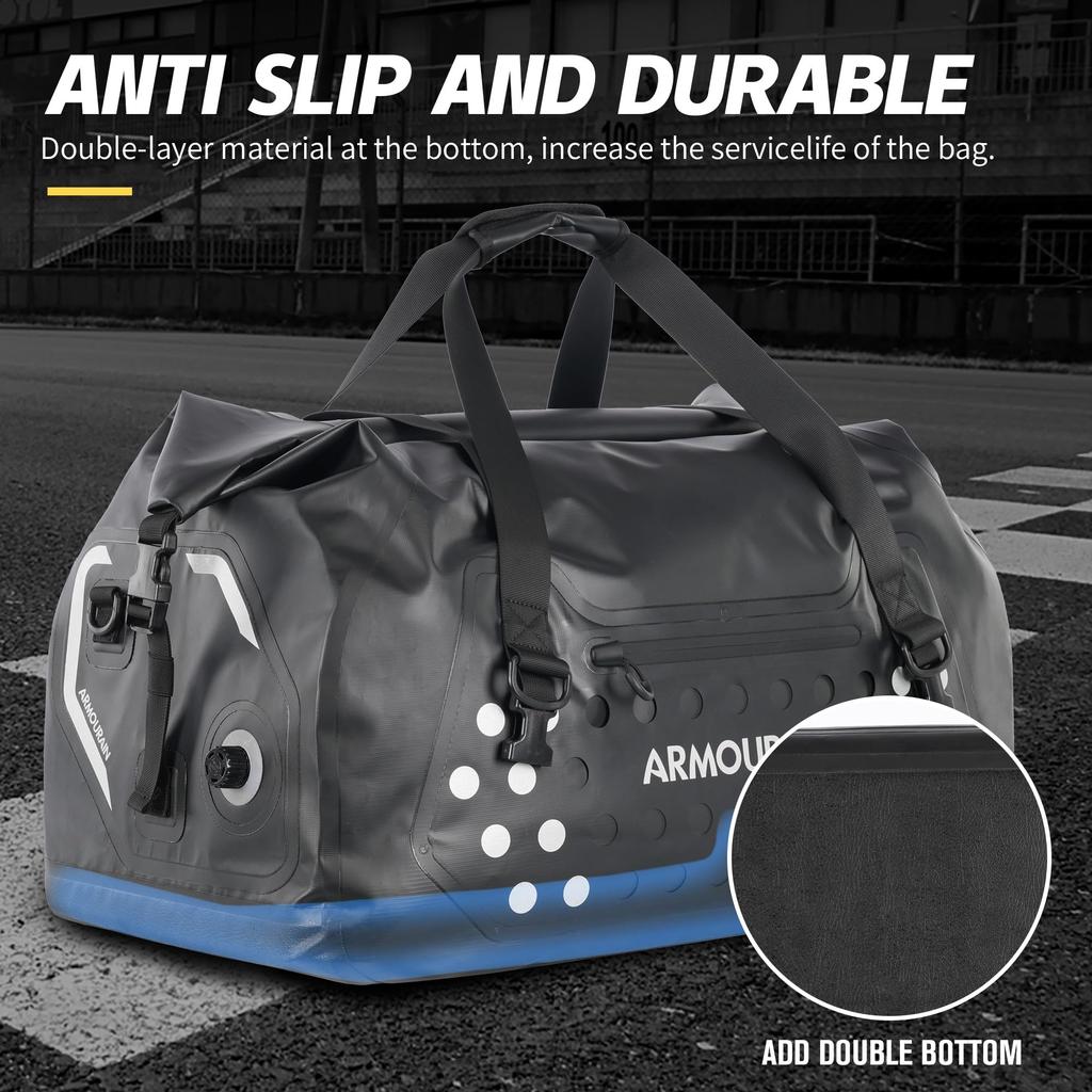 ARMOURAIN Motorcycle Dry 75L Large Waterproof Duffel Bag for and Kayaks Bag, Travel, Boats, Motorcycles, (Black)