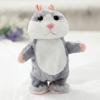 Brinquedo de Pelúcia Hamster Falante Repete Suas Palavras com Gravação de Voz e Ação de Caminhada Animal de Pelúcia Interativo Fofo para Crianças Presentes Divertidos e Educacionais