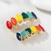 6 Teeth Hip Hop Braces Decoration Exaggerate Design Teeth Grills Colorful Dental Jewelry  Rapper