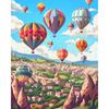 CHENISTORY Oil Painting By Numbers On Canvas,Hot Air Balloon,Paint Kit,Landscape,Handpainted,Pictures By Numbers,Decorative Gift