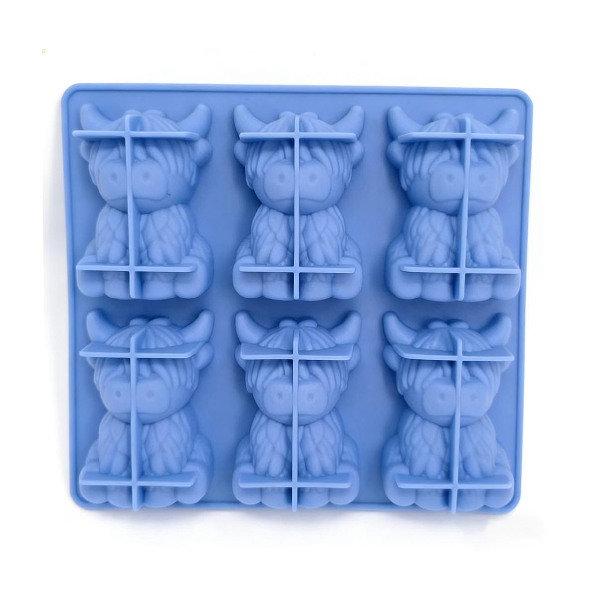 Highland Cow Silicone Ice Mold, Silicone Ice Tray Mold in the Shape of a Highland Cow