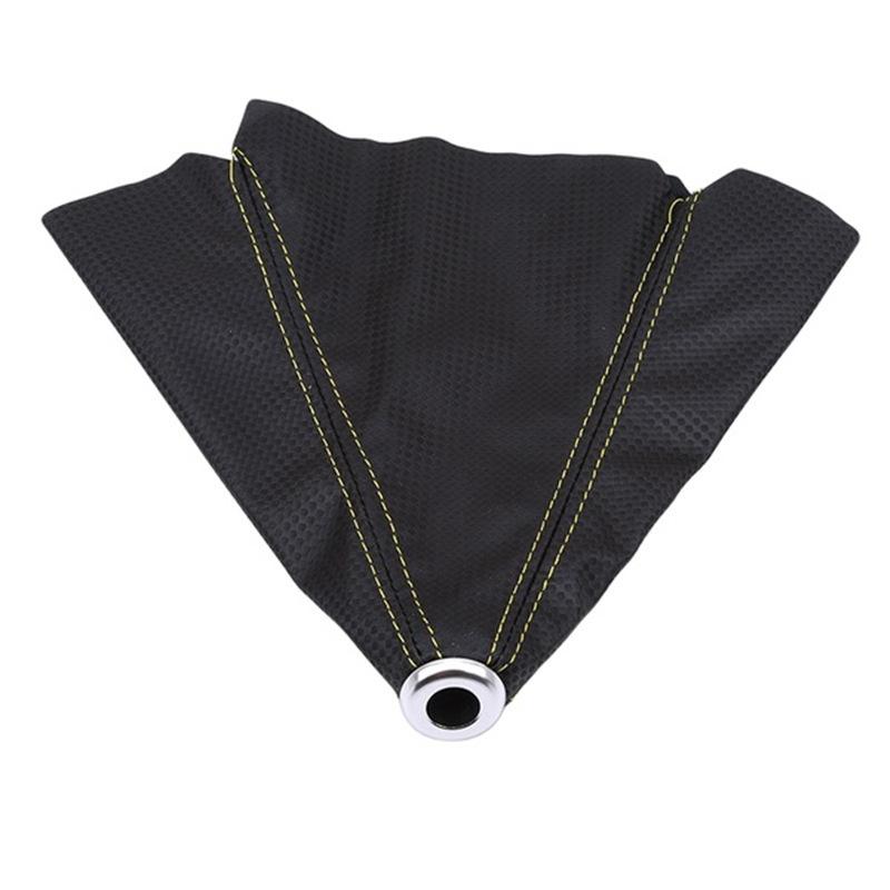 Car Gear Shift Collars Covers Red/Black/Yellow/Blue Suede PU Leather Gear Stick Shift Shifter Knob Cover Boot Gaiter