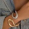 Exaggerated Large Hollow Metal Choker Necklace and Bracelet for Women Trendy Statement Jewelry Accessories on Neck/Hand Female