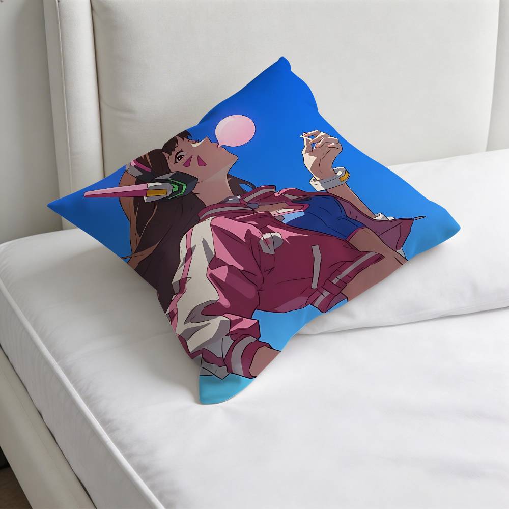 Cute DDVA OOverwatch  Square Pillow Cover Decorative Throw Pillow Case for Sofa Couch Bed Home Car Living Room Decoration